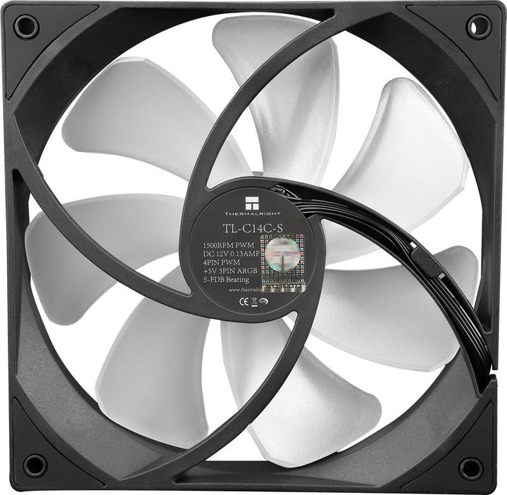 Produktbild Thermalright TL-C14C-S computer cooling system Computer case Fan Black 1 pc(s) (140 mm, 1 x)