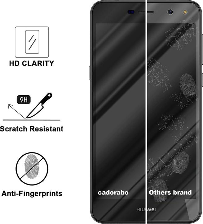 Produktbild Cadorabo Vollbild Displayschutzglas (1 Stück, Huawei Y5 (2017), Huawei Y6 (2017))