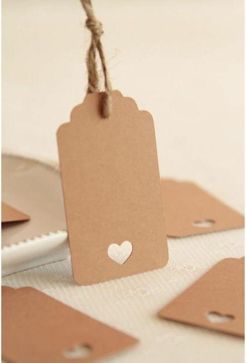 Actual product image JTI Cardboard labels with string, pack of 50
