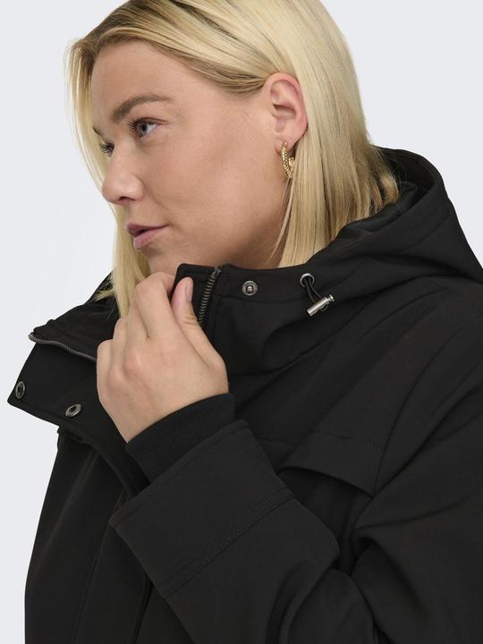 Actual product image Only Hood Ribbed cuffs Coat Long parka (42)