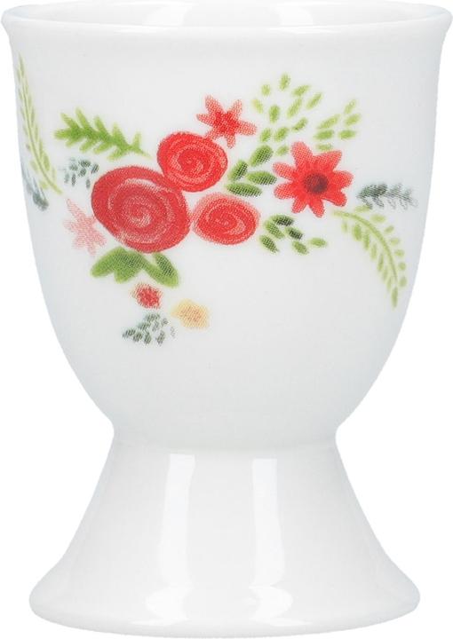 Actual product image Kitchen Craft KitchenCraft Porcelain Egg Cup, Flowers Design, Labelled