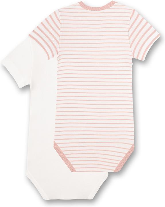 Sanetta Body 2er Pack kurzarm Weiss und Ringel (92)