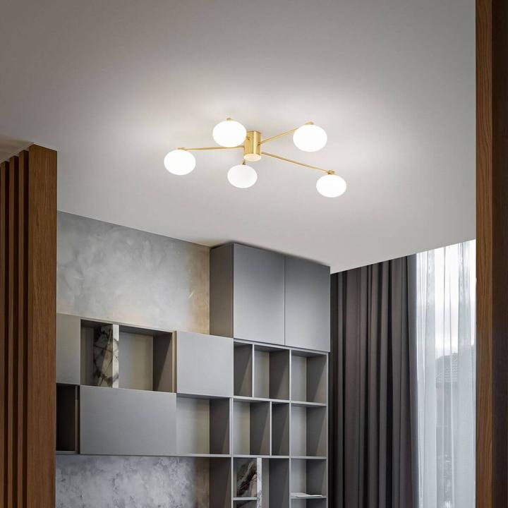 Actual product image Ideal lux HERMES G9 ceiling light 5x ⌀900mm dimmable brass warm white 288277 (370 lm, G9)
