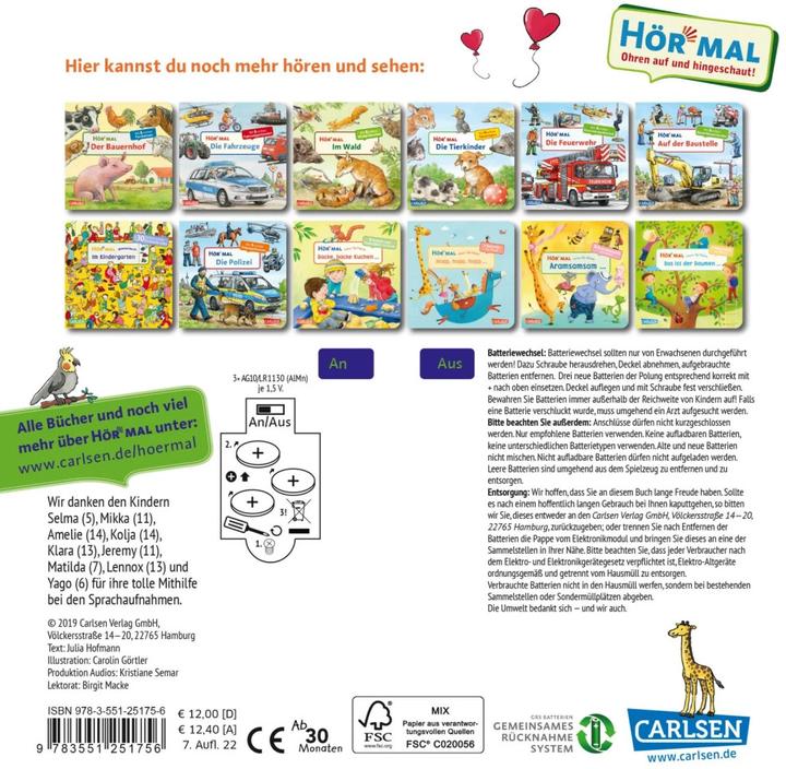 Immagine prodotto Hör mal: Wimmelbuch: Im Zoo (Tedesco, Julia Hofmann, 2019)