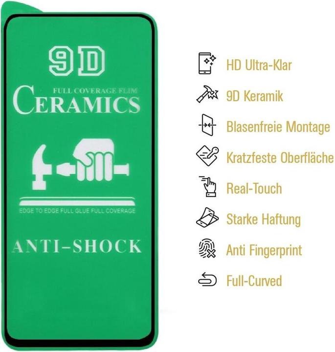 Produktbild Protectorking 1x Ceramic-Glass Full Cover HD Klar (1 Stück, Xiaomi Mi 10 Lite)