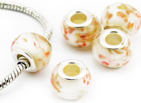 Image du produit Hermex Verre Bead perle argenté 925 - Blanc argenté (Alliage métallique, Verre)
