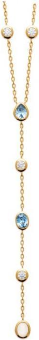 Lara HALSKETTE – 40+5CM – ZIRKONIA – AQUVergoldeteARIN – V. MONDSTEIN