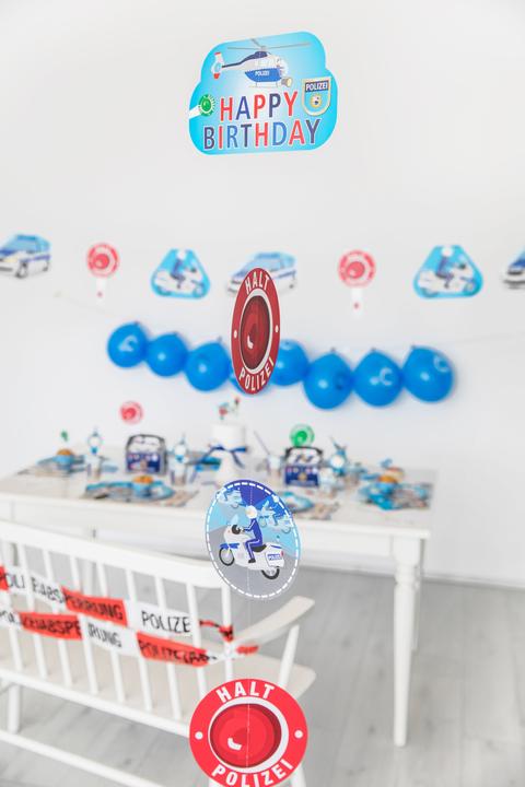 Immagine prodotto DH-Konzept Ciondolo da soffitto della polizia Buon compleanno