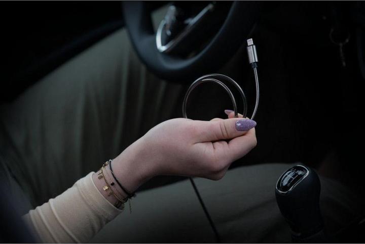 Produktbild Forcell Cable F-ENERGY Metal C238 cable Type C to Lightning PD 3A 27W 1 m silver (1 m, USB 3.0, 27 W)