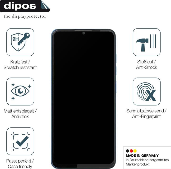 Produktbild Dipos Anti-Shock Displayschutz Matt 9H (1 Stück, HTC Wildfire)