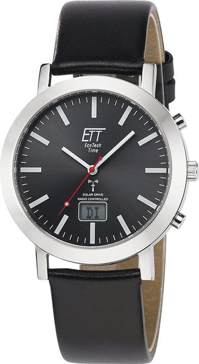 Actual product image ETT EGS-11578-21L Mens Solar Radio Control Watch 41mm 5ATM (Radio-controlled clock, 41 mm)