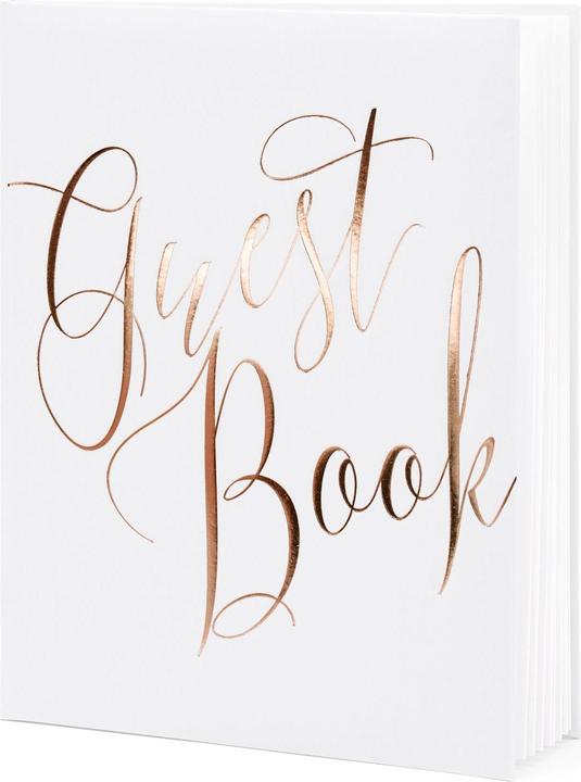 Produktbild Partydeco Gästebuch Guest Book 20 x 24.5 cm, Weiss/Rosegold (20 x 24.5 cm)