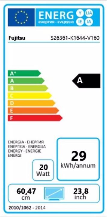 Energie-Label Fujitsu E24-9 (1920 x 1080 Pixel, 23.80")