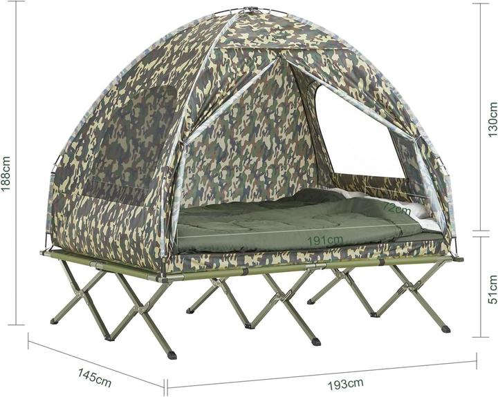 Produktbild SoBuy 4in1 Feldbett (Wurfzelt, 20.98 kg, 2 Personen)