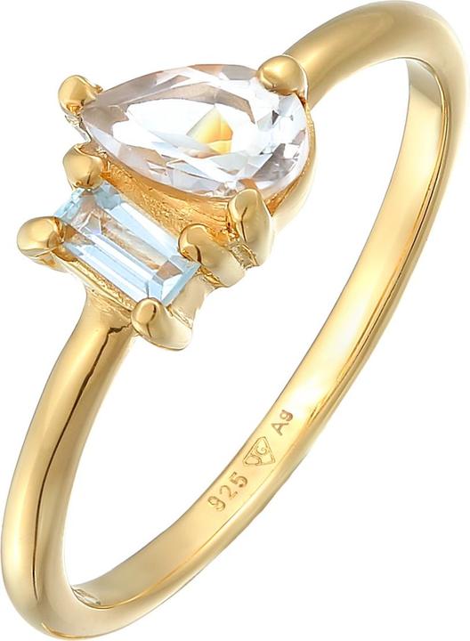 Produktbild Elli PREMIUM Ring Topas Tropfen Elegant 925 Silber (54, 925 Silber)
