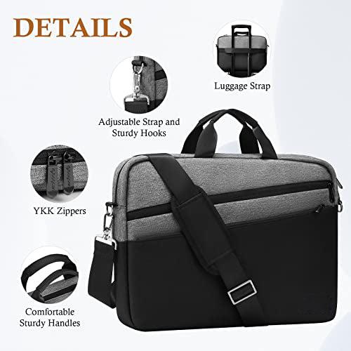 Produktbild Only-Bags.Store Laptop-Tasche Aktentasche Passt Laptop erweiterbar Wasserdicht (16")
