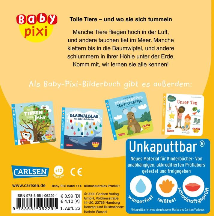 Image du produit Baby Pixi (incassable) 114 : Des animaux formidables (Allemand)