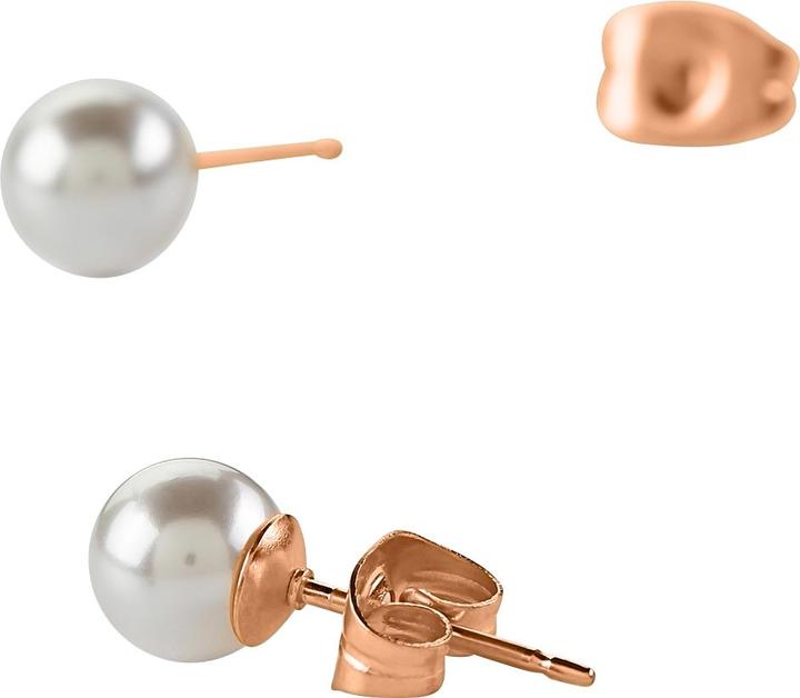 Heideman Perlohrstecker rose 6mm rose goldfarbend (100% Edelstahl)