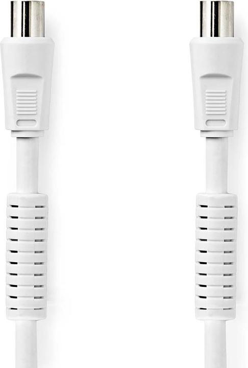 Actual product image Nedis Coaxial cable | IEC (coax) male | IEC (coax) female | Nickel-plated | 120 dB | 75 Ohm | 4-way (120 dB, Antenna cable)