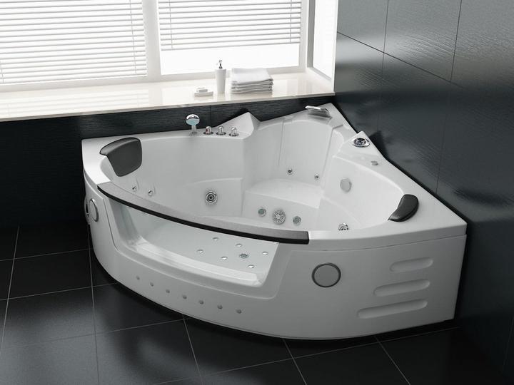 PureHaven Whirlpool 172x172 cm Wasserfall Heizung Lichttherapie Soundsystem Reinigungsprogramm Bluet