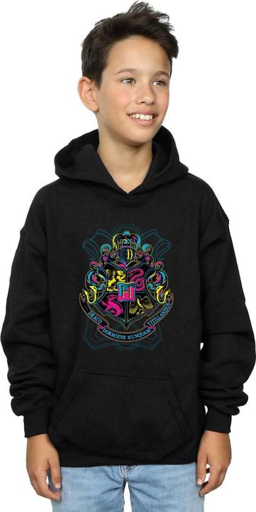 Actual product image Boys Neon Hogwarts Crest Hoodie (116)