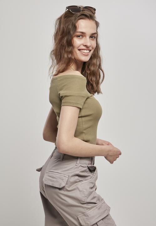 Produktbild Urban Classics Ladies Off Shoulder Rib Tee (S)