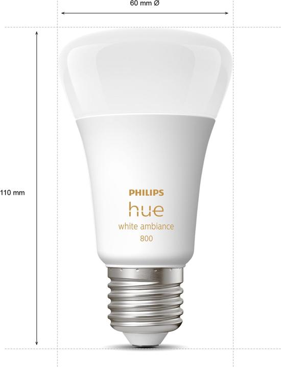 Immagine prodotto Philips Hue Hue White Ambiance (E27, 6 W, 570 lm, 1 x, F)