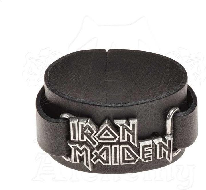 Iron Maiden Lederarmband Logo (100% synthetisches Material)