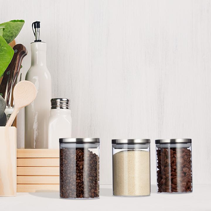 Actual product image Relaxdays Glass Jar Set of 3, 600 ml (0.60 l)
