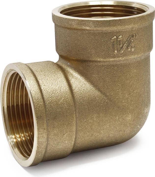 Produktbild Wiltec Messing Winkel 90° 2x 39,59mm (1 1/4") IG Rohrverbinder Gartenbau Garten