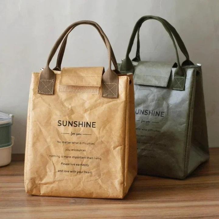 Image du produit Alopini Sac déjeuner en papier Sac d'isolation imperméable étendre et épaissir la feuille d'aluminium