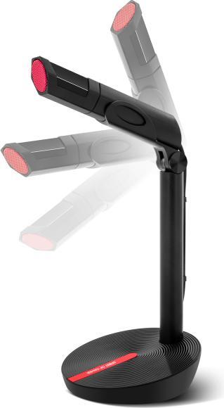 Actual product image Spirit Of Gamer Microphone sur pied compatible Eko Gaming and Live Streaming (Noir/Rouge)