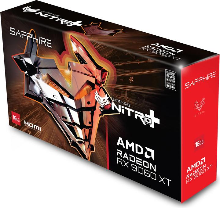 Produktbild Sapphire Radeon RX9060XT Nitro+ GAMING OC 16GBGDDR6 HDMI DP (16 GB)