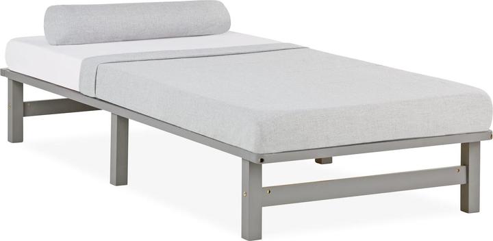 Image du produit Jamb Lit en bois de palette 90x200cm bois massif blanc (90 x 200 cm)