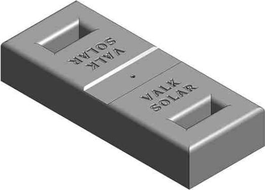 Produktbild Van der Valk Solar Systems 750520 Beton Masseblock Freilandmontage ValkPro+ L10 (Solaranlage Montagematerial)