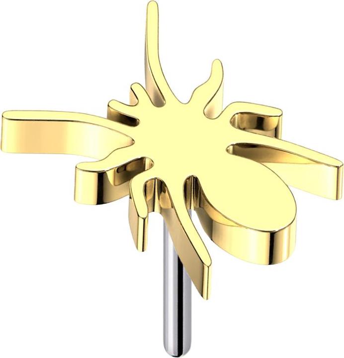 Star Piercing Threadless Spinne vergoldet (Titan G23, ohne Messing)