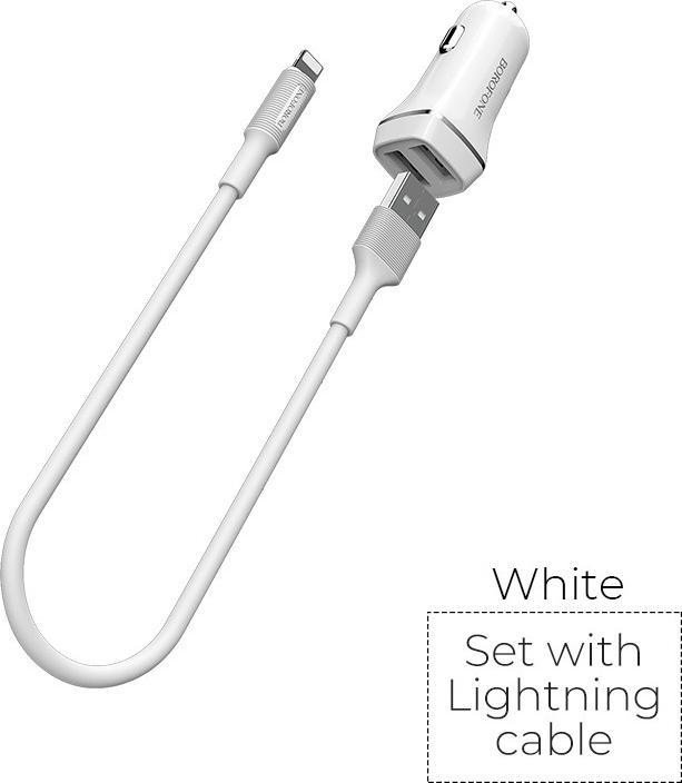 Borofone 2x USB-A 2,4 A Stecker (BFO-BZ2-LW)