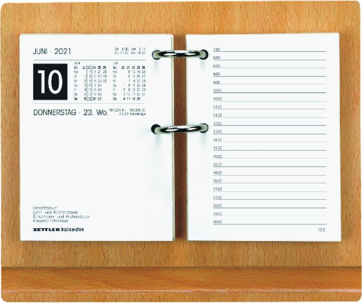 Produktbild Untersatz 331 für Umlegekalender 336, Holz, hellmattiert, braun, 185x155x30 mm
