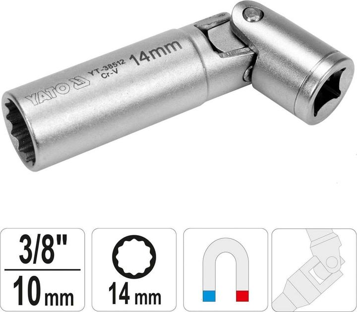 Image du produit Yato Clé pour bougie d'allumage