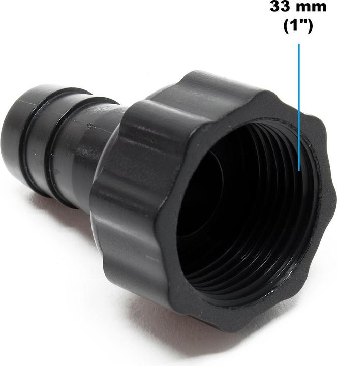 Produktbild SunSun Schlauchtülle 33 mm Überwurfmutter Schlauch 20 mm 3/4 Zoll Verbindungsstück
