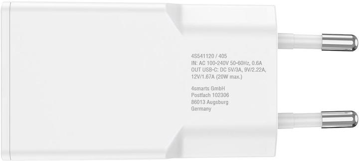 Produktbild 4smarts Netzladegerät PDPlug Slim 20W GaN 1C und USB-C Kabel 1,5m weiss (20 W)
