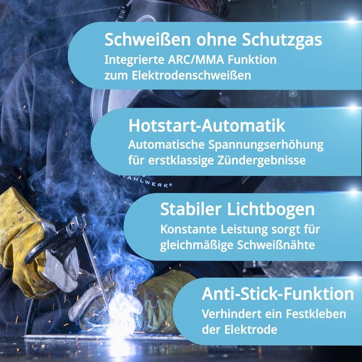 Produktbild Stahlwerk Schweissgerät MIG MAG 200 ST Digital IGBT Schutzgas mit 200 A