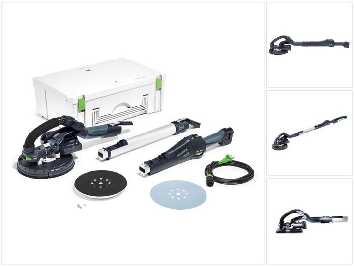 Actual product image Festool LHS-E 225 EQ-Plus S/W PLANEX Levigatrice a stelo 550 W / 215 mm in valigetta Systainer + (Wall & ceiling sanders, 550 W)