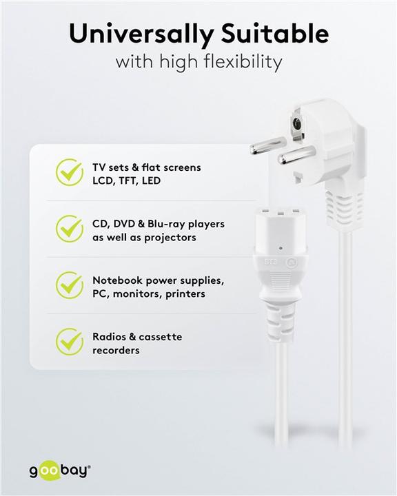 Image du produit Goobay Câble de raccordement pour appareils froids (5 m)