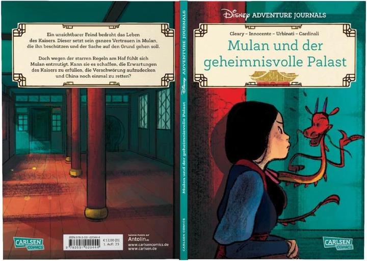 Actual product image Disney Adventure Journals: Mulan und der geheimnisvolle Palast (German, Rhona Cleary, Gaia Cardinali, Ilaria Urbinati, Walt Disney, 2023)
