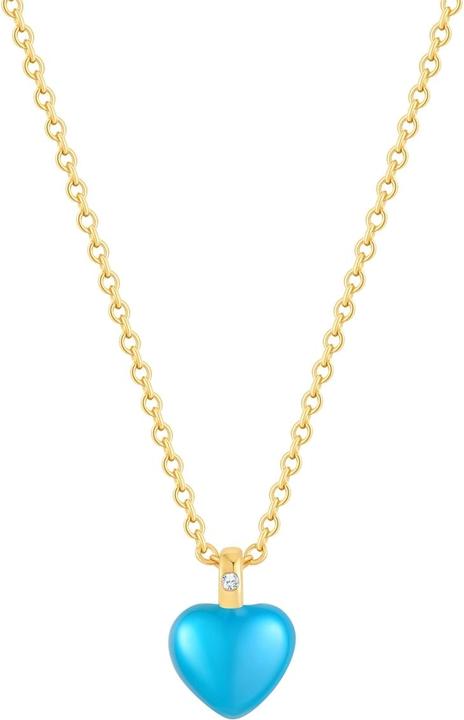Glanzstücke München Damen Kette Herz Sterling Silber - 35928 (Sterling Silber, 40 - 45 cm)