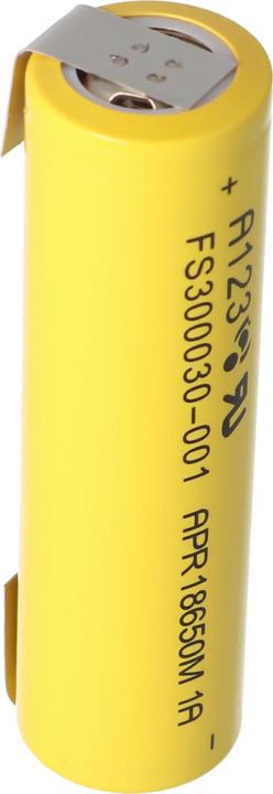 Image du produit A123 Systems A123 APR18650M-A1 1100mAh 3,2V - 3,3V LiFePo4 Akku mit Lötfahne U-Form (1 pcs, 1100 mAh)