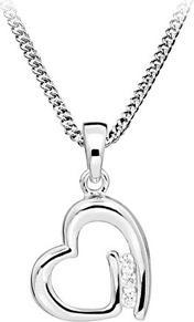 Silver Cat Romantic Silver Heart Necklace SC477 (Chain. Pendant)