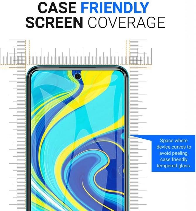 Image du produit Screenguard Xiaomi Redmi Note 9S Full Screen Protective Glass 2.5D 9H (1 pièce(s), Xiaomi Redmi Note 9S)