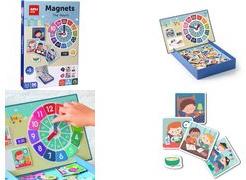 Actual product image Apli Magnetic game "The Hours", with magnetic holder (Norwegian)